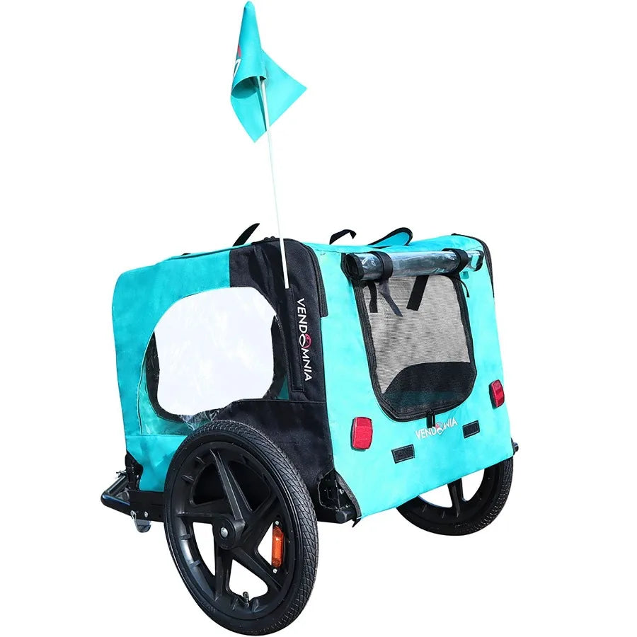 Light Green Foldable Pet Jogger Stroller Dog Carrier