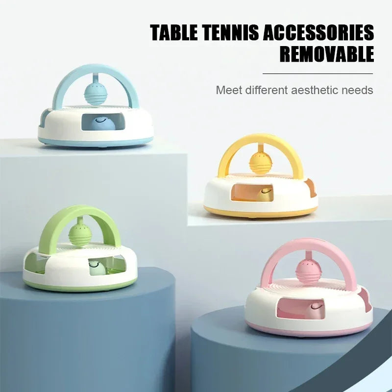 Gravity Table Tennis Cat Toy With Catnip Ball Turntable