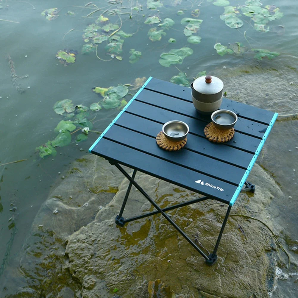 Portable Foldable Ultralight Aluminium Camping Table For 4, Outdoor Picnic Hiking Laptop Desk