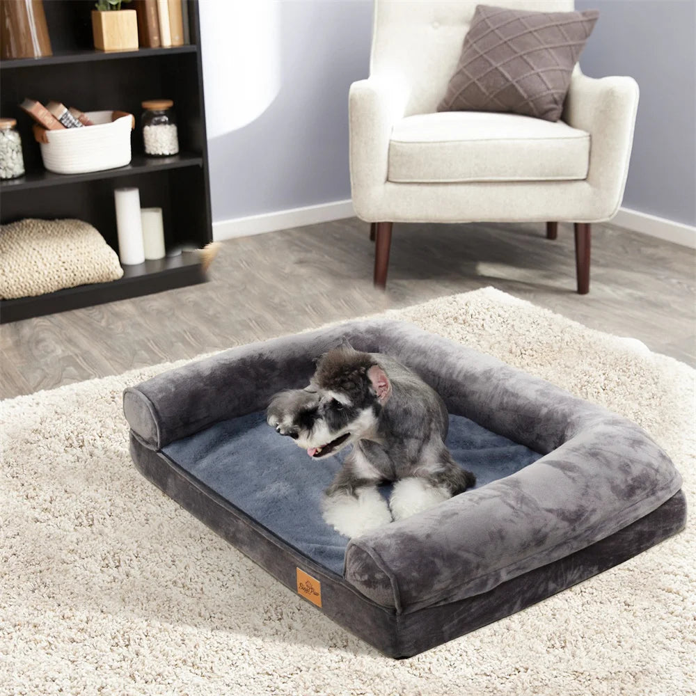 XXXL Calming Orthopedic Memory Foam Dog Bed With Waterproof Removable Cover