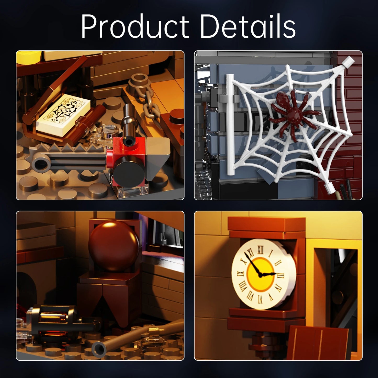 Haunted House Building Blocks Set 639 Pieces Compatible With Lego Halloween Toys