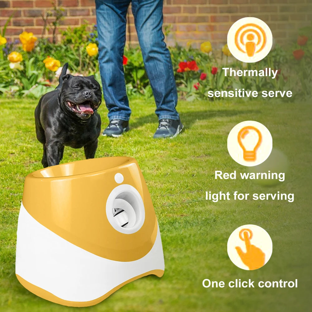 Automatic Mini Tennis Ball Launcher For Dogs Interactive Catapult Pinball Toy