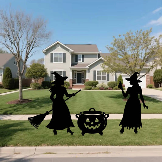 Halloween Yard Signs Metal Ghost Skeleton Tombstone Stakes