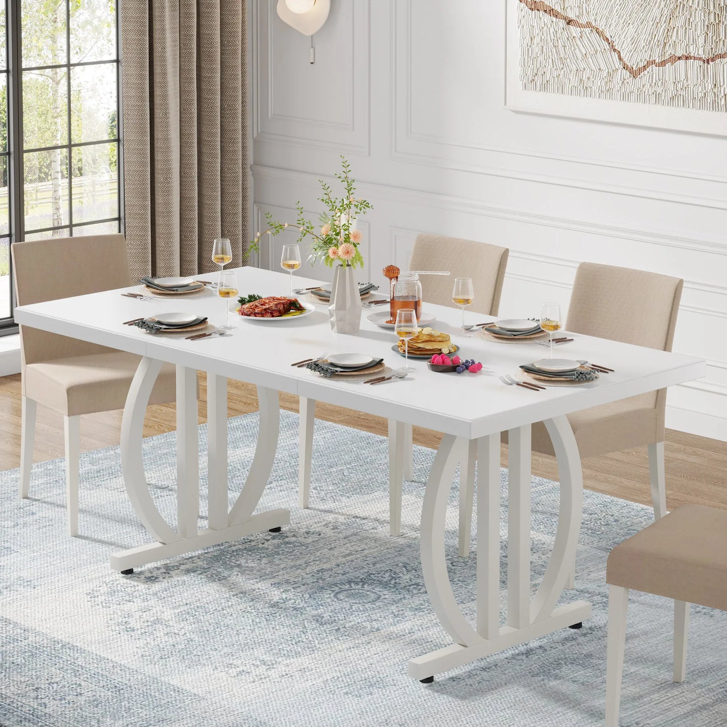 Tribesigns 63 Inch Dining Table For Four To Six Guests