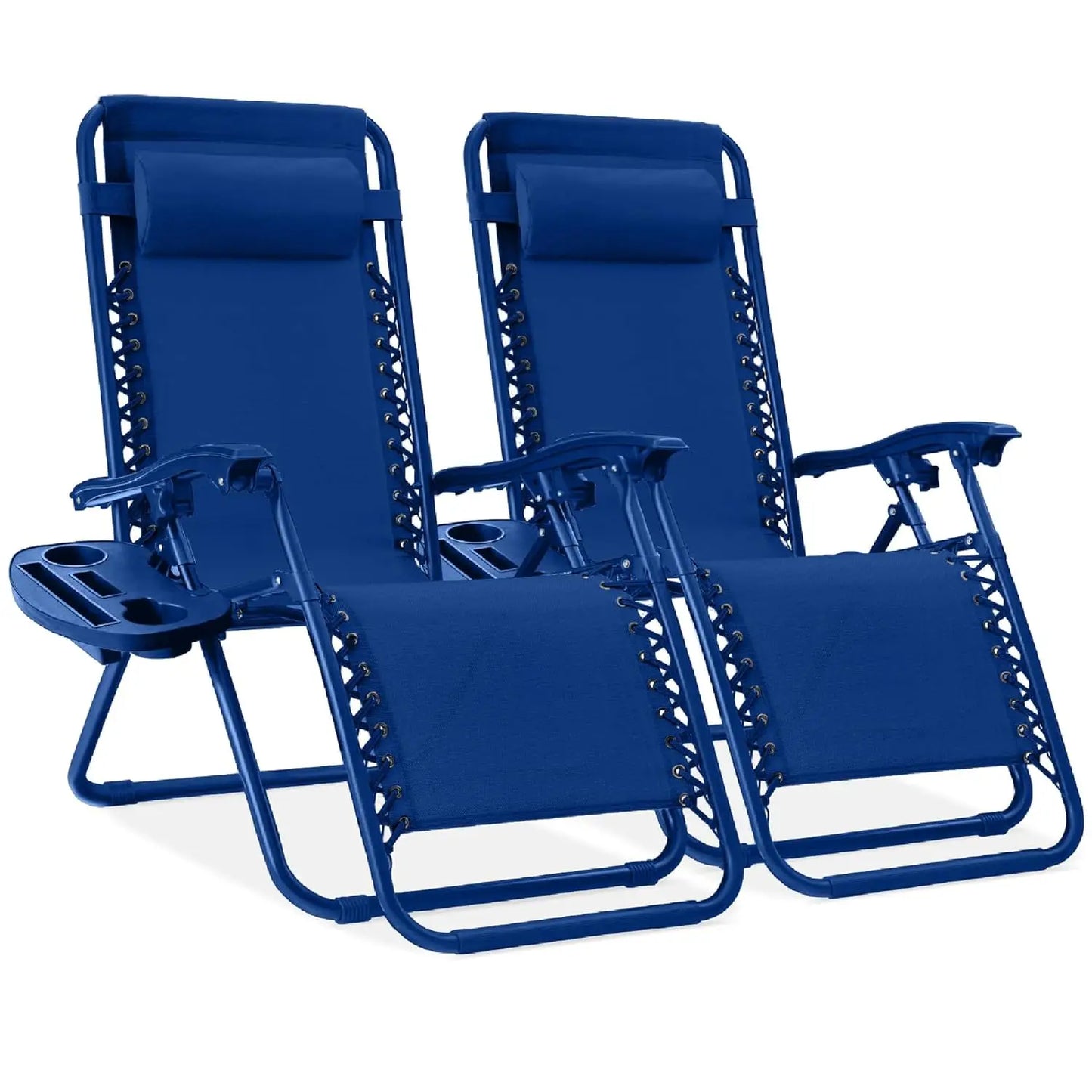Set Of 2 Adjustable Zero Gravity Lounge Chairs Sage Green