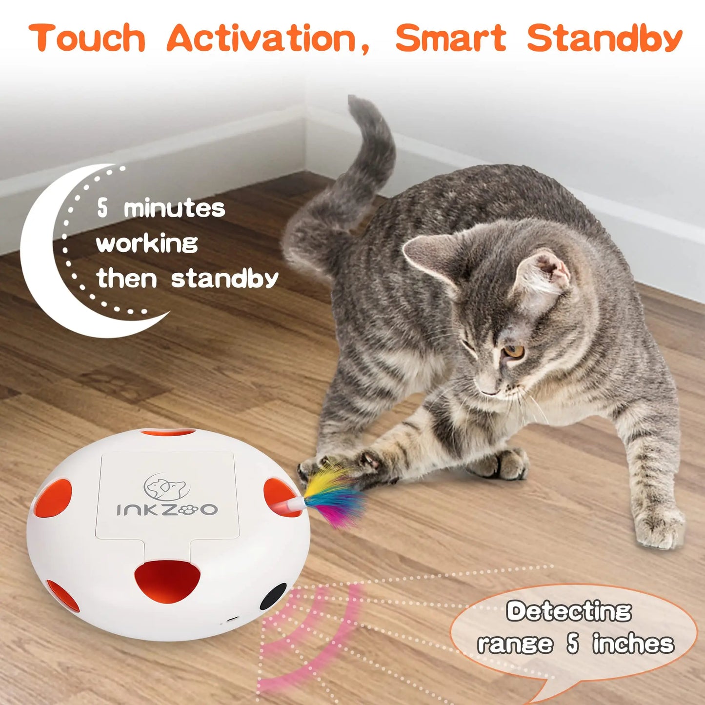 INKZOO Interactive Cat Toys For Indoor Cats Whack A Mole