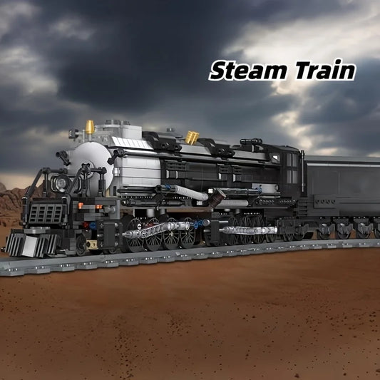 Steam Train Building Kit Locomotive Display Set With Tracks Gift For Train Fans