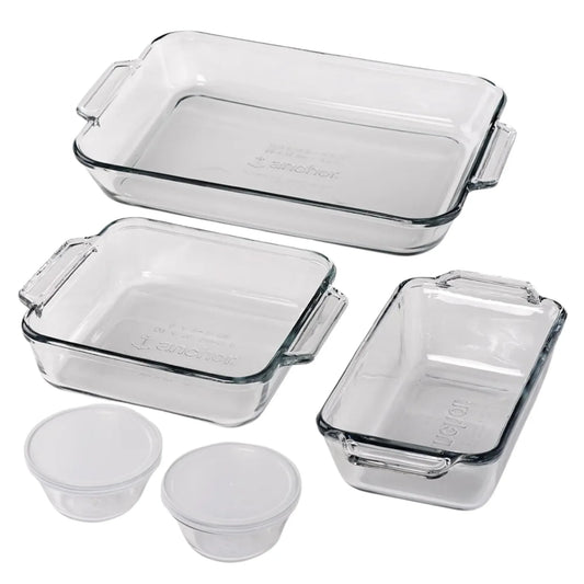 Glass Baking Dish Set 7 Piece Glass Bakeware Set