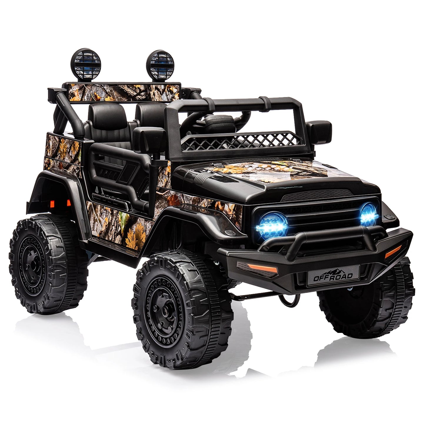 12V Kids Ride On Truck LED Lights Bluetooth Remote Gift