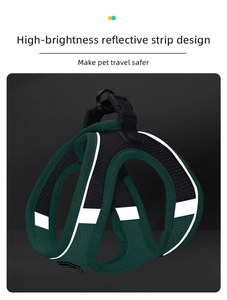 Adjustable Vest Dog Harness for Small Dogs Reflective Leash