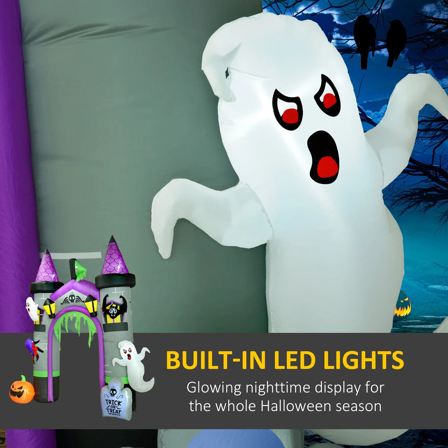 12ft Halloween Inflatable Archway Outdoor LED Yard Display