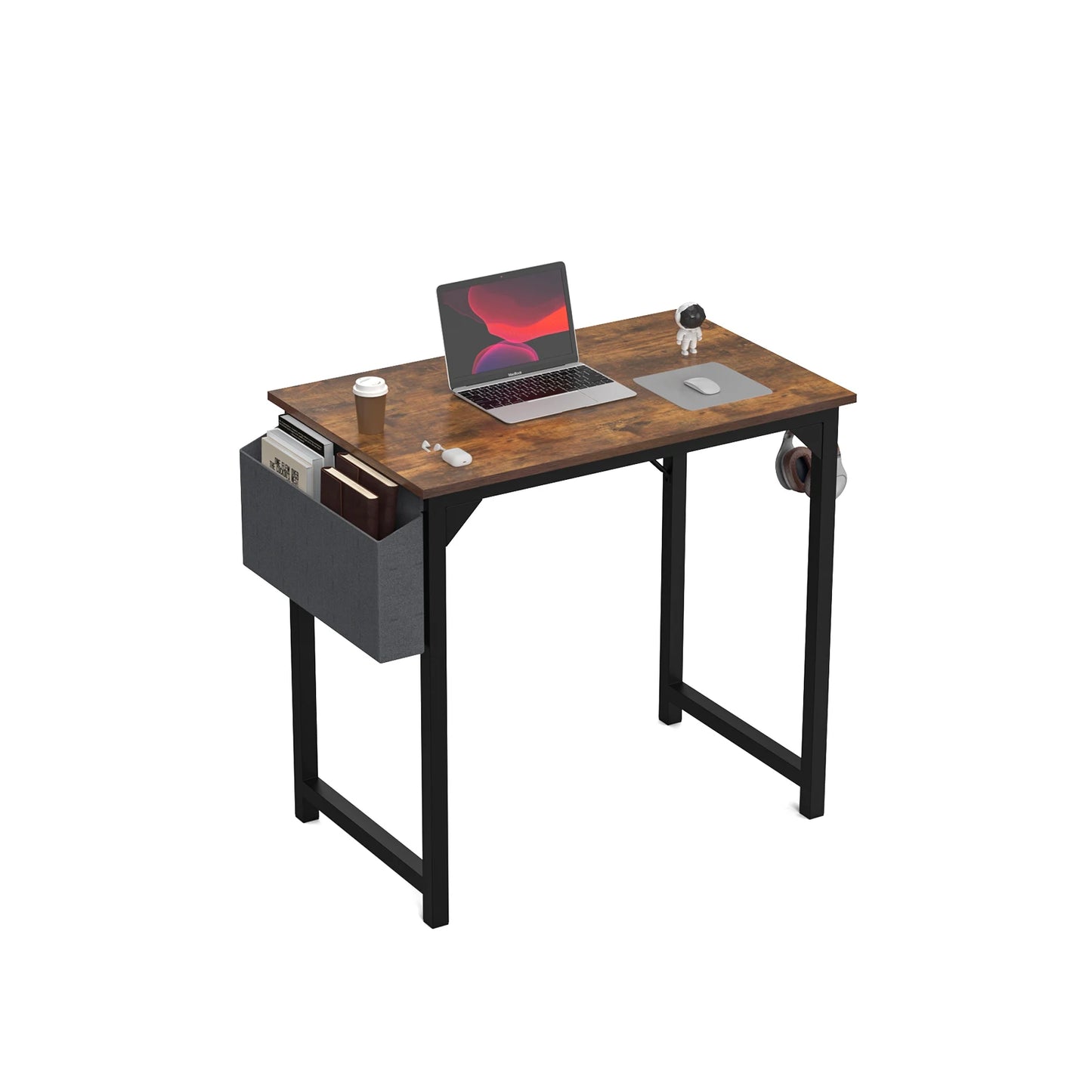 JHK Computer Desk Study Table With Side Bag And Headphone Hook Easy Assembly