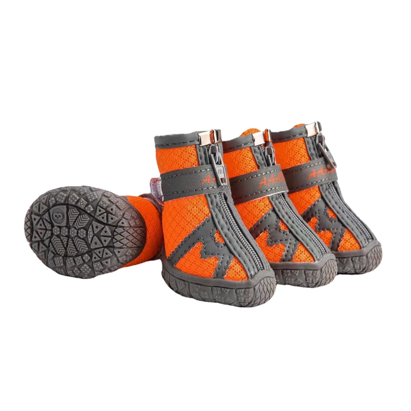 Waterproof Summer Dog Shoes 4 Pack Anti Slip Rain Booties For Small Pets