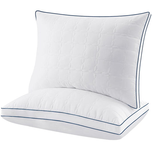 BedStory 2 Pack Pillows Standard and Queen Size Soft Down Alternative Fill