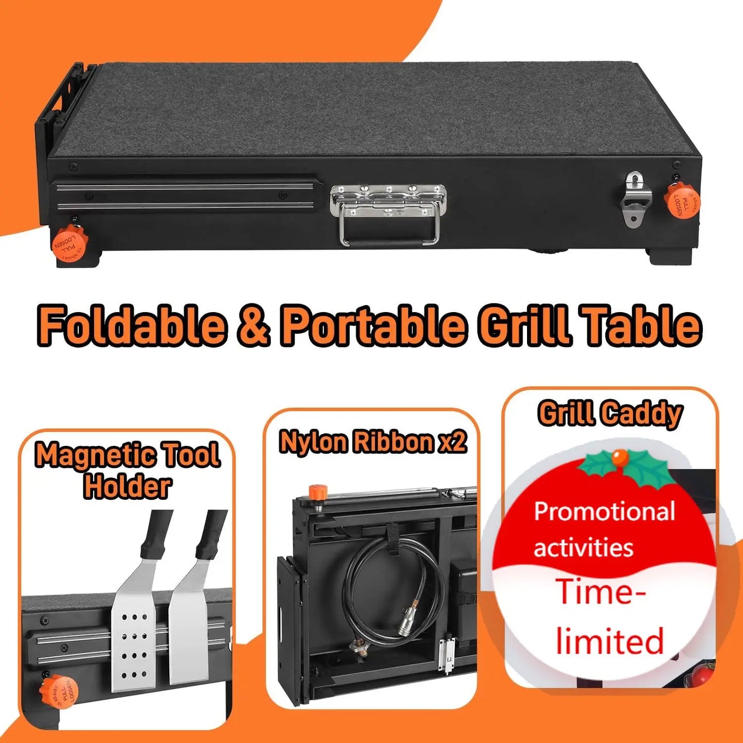 Grill Table For Blackstone Griddle Fits 17 And 22 Portable Foldable With Caddy