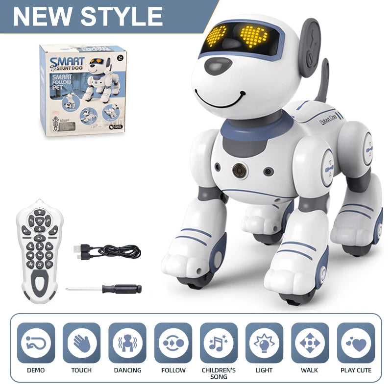 Kelaton RC Robot Dog Toy With Voice Command Programmable Touch Sensor Music