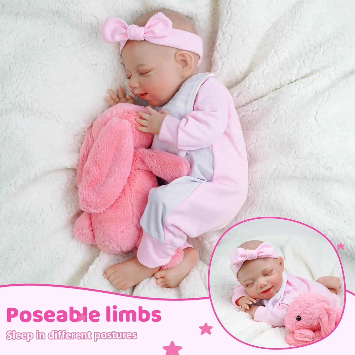 Babeside Lifelike Reborn Baby Doll 20 Inch Full Body Vinyl