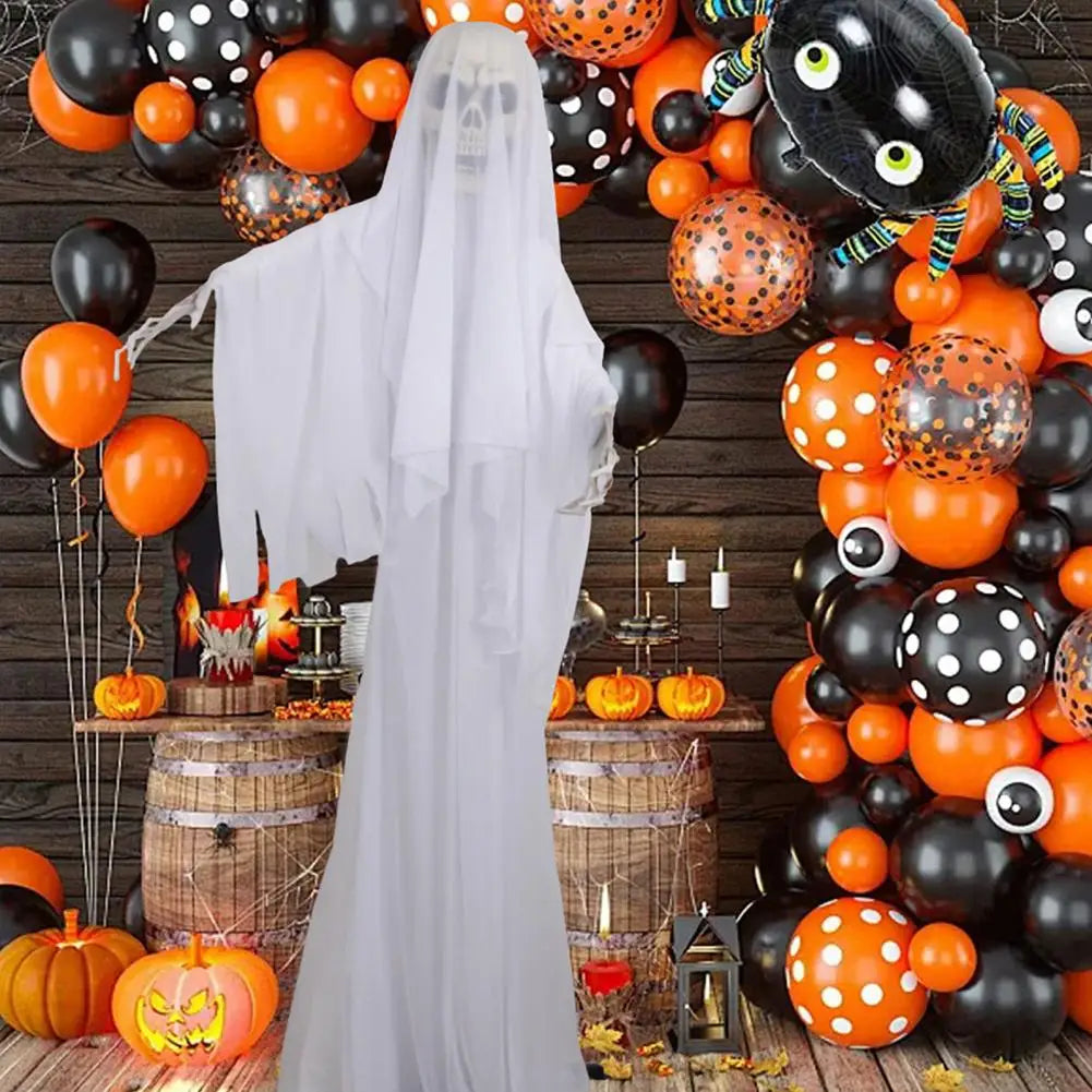 Life Size Animatronic Bride Decoration Halloween Ghost Bride Ornament with Sound Battery Operated Skeleton for Haunted House