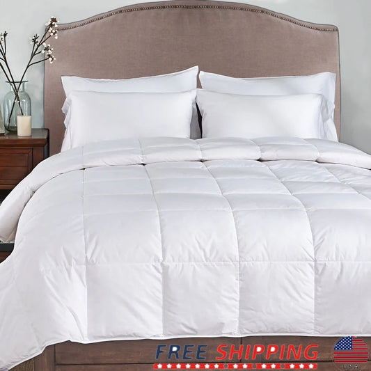 Lightweight King Comforter Nano Goose Down Cotton Bedding