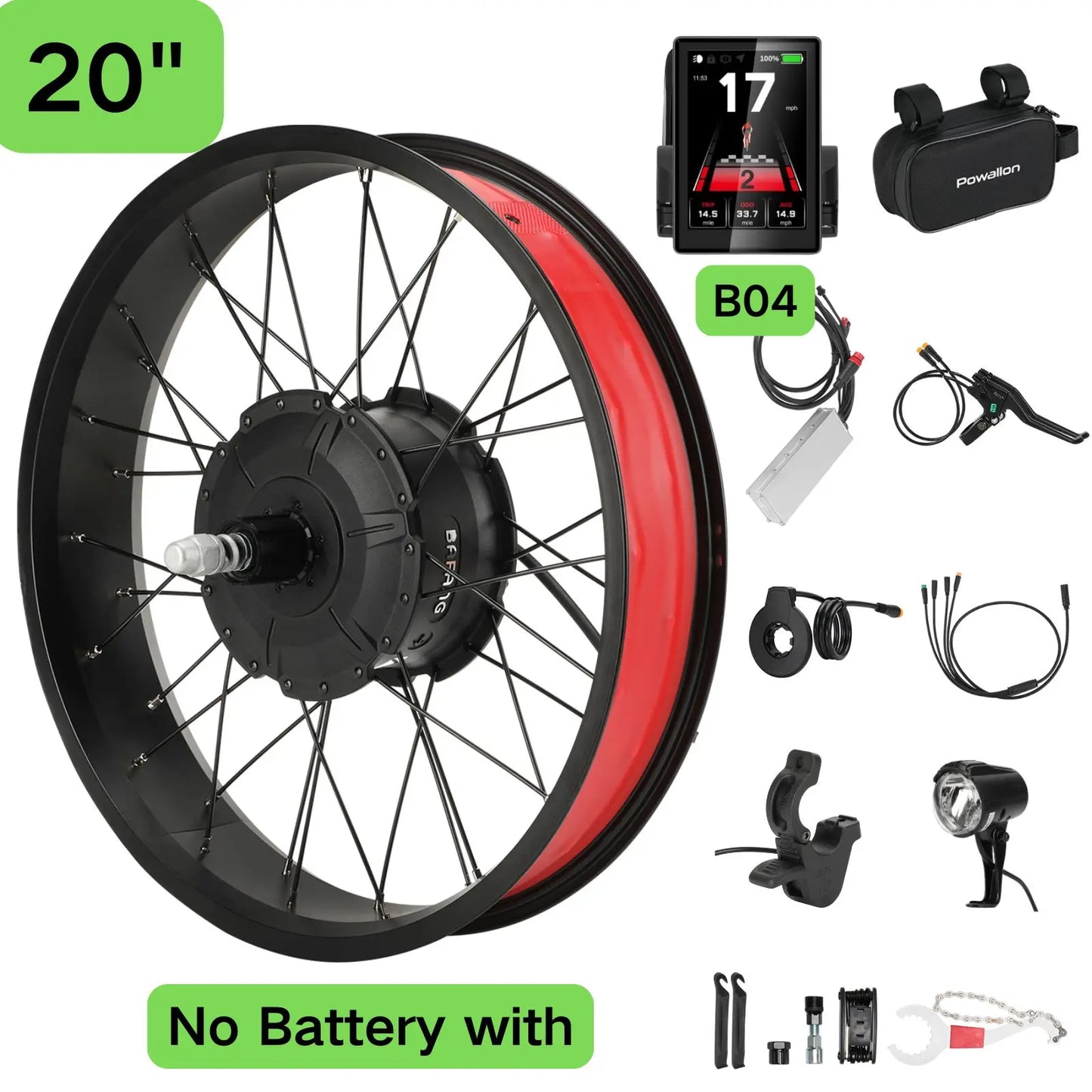 Bafang 750W Ebike Conversion Kit Rear Hub Motor For FatBike