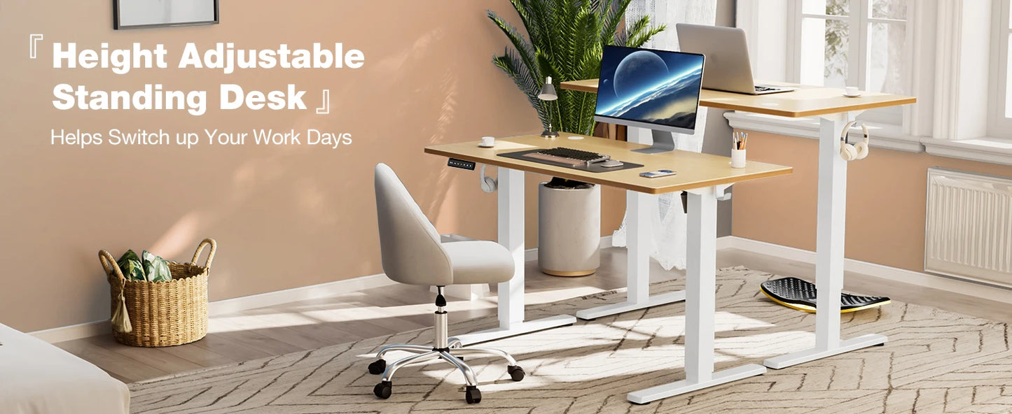 JHK Electric Standing Desk 40x24 Inch Height Adjustable