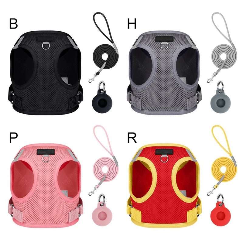 Nylon Pet Harness And Leash Set For Small And Medium Dogs And Cats Chest Strap