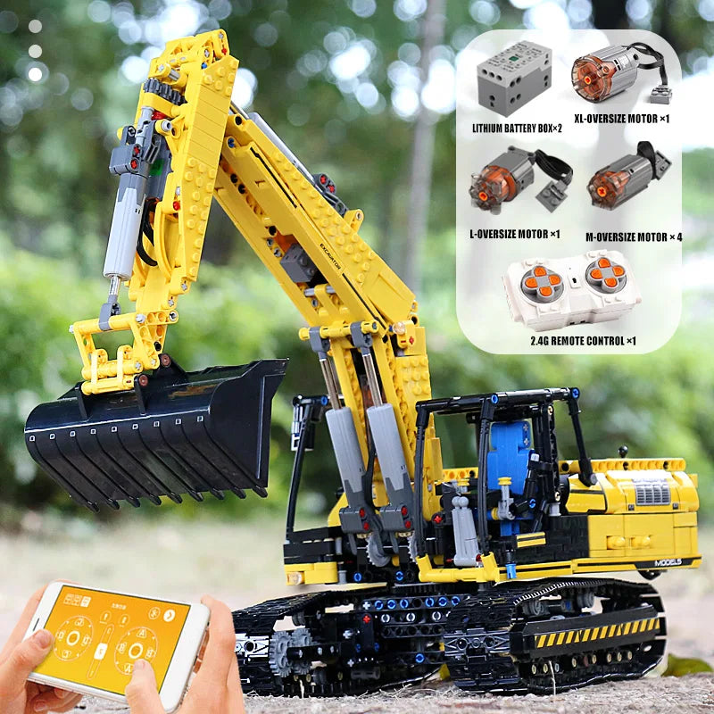 Mould King 13112 Motorized Excavator Building Block With Remote Control