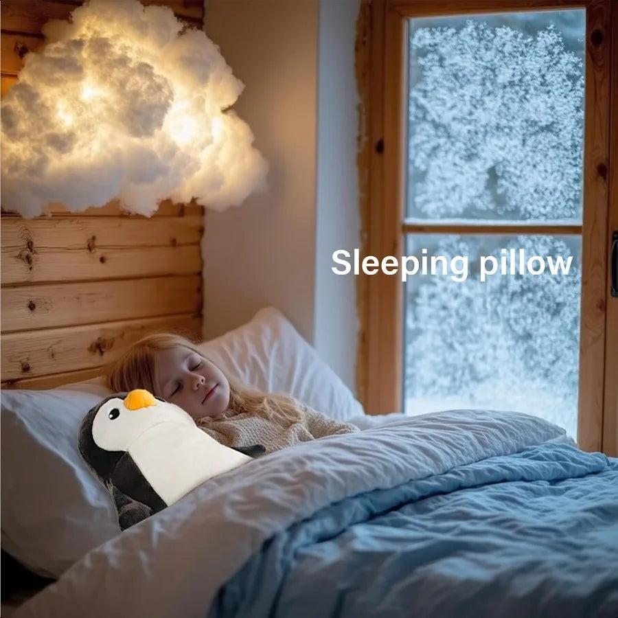 Penguin Plush 19.6 Inch Penguin Stuffed Animal Long Body Pillow Kawaii Penguin Plush Toy Gift for Girls and Boys