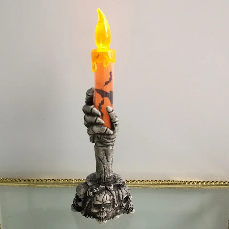 Halloween Skeletons Ghosts Candles Pumpkin Decorations