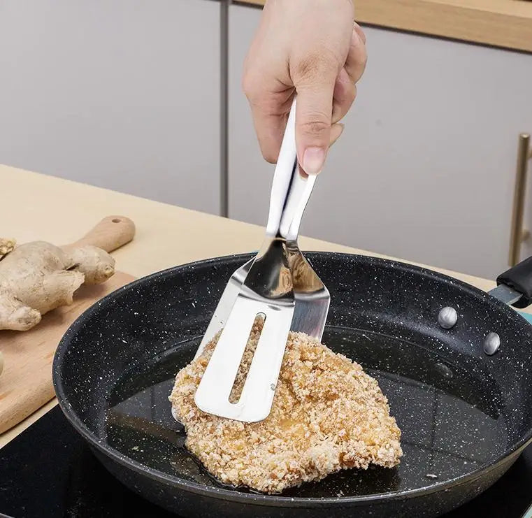 Steel Frying Shovel Clip Multifunctional Bbq Tongs Tool