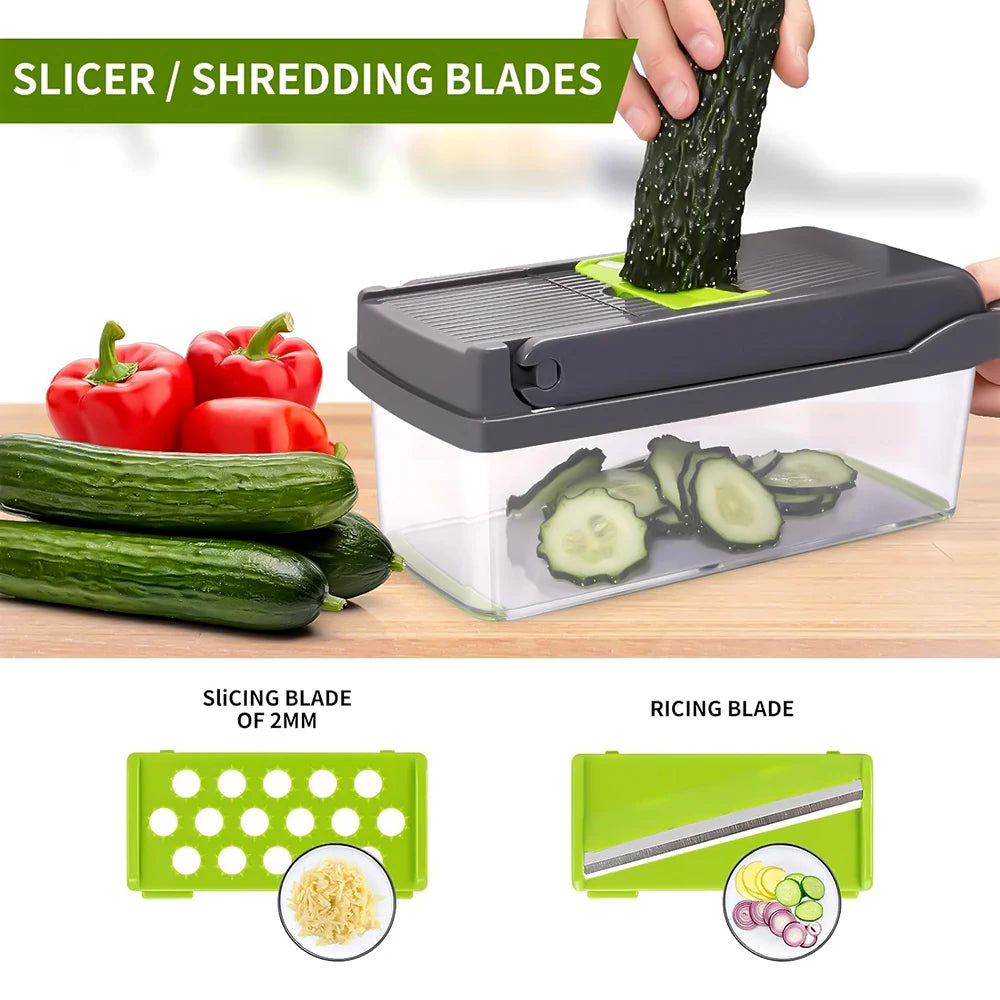 14 In 1 Multifunctional Vegetable Chopper Slicer Shredder