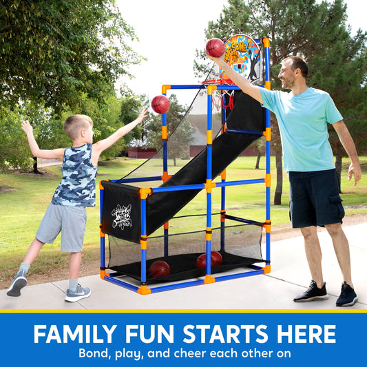 Joyfy LED Basketball Arcade Game With 4 Balls Adjustable Height 44 To 55 Inches