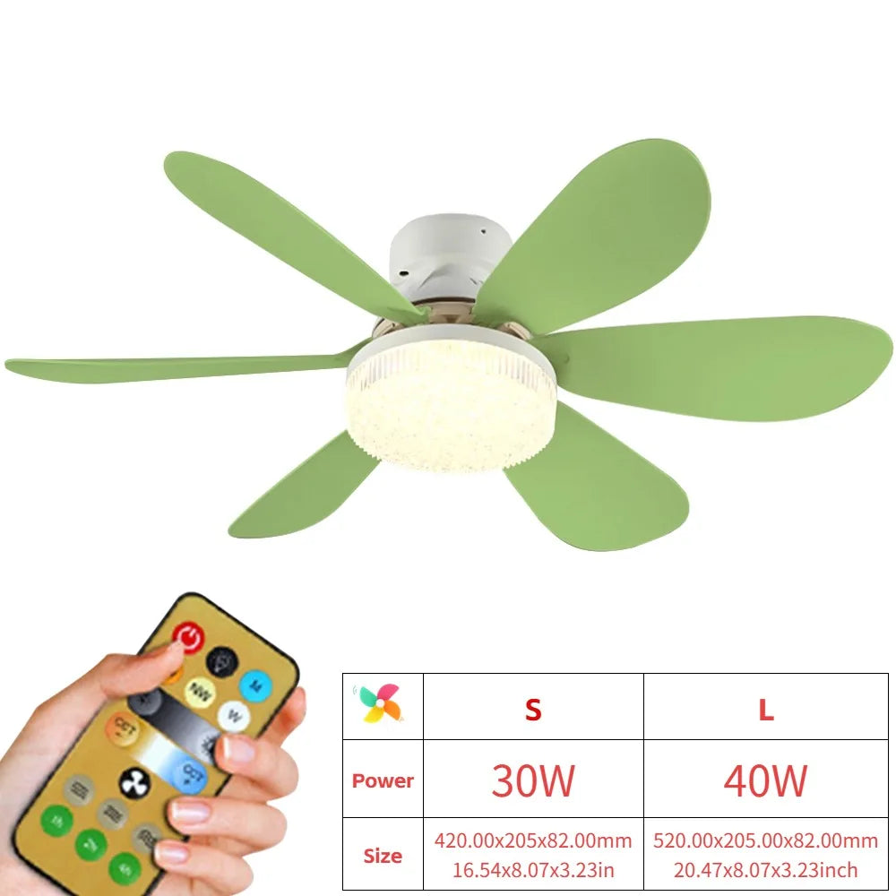 Socket Fan Lamp E26 E27 Base Wireless Remote Control LED Bulb Ceiling Fan Replacement for Bedroom Living Room Kitchen Balcony