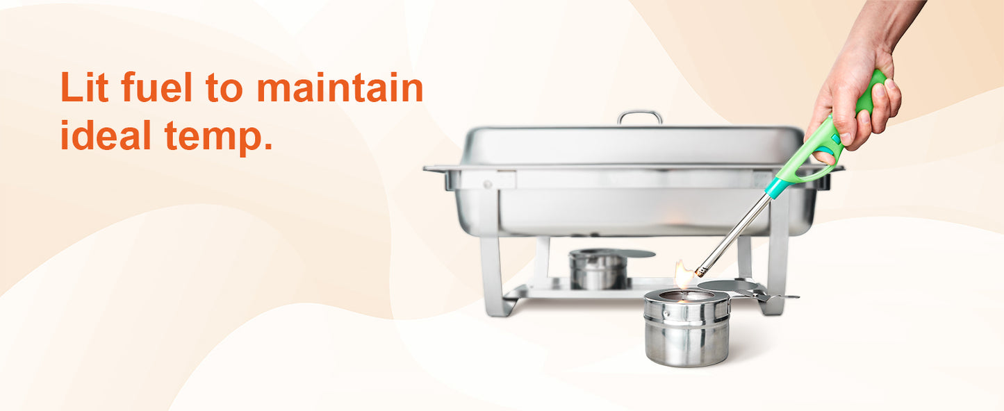 Vevor 8QT Rectangle Chafing Dish Set 4 Pack Stainless Steel Buffet Server Food Warmer Catering Equipment