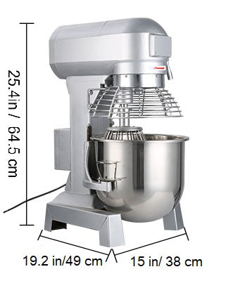 SucceBuy 10 to 30 Liter Electric Dough Machine Stainless Steel Commercial Cream Egg Whisk Mixer Processor Kitchen Food Stand Blender