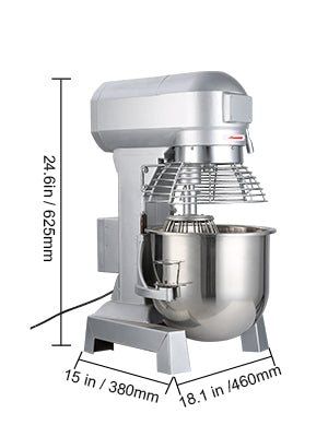 SucceBuy 10 to 30 Liter Electric Dough Machine Stainless Steel Commercial Cream Egg Whisk Mixer Processor Kitchen Food Stand Blender