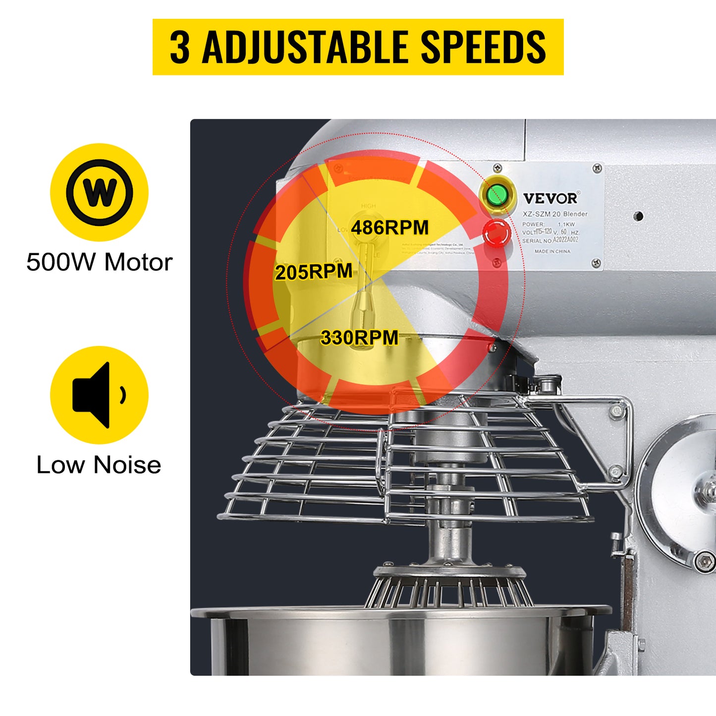 SucceBuy 10 to 30 Liter Electric Dough Machine Stainless Steel Commercial Cream Egg Whisk Mixer Processor Kitchen Food Stand Blender