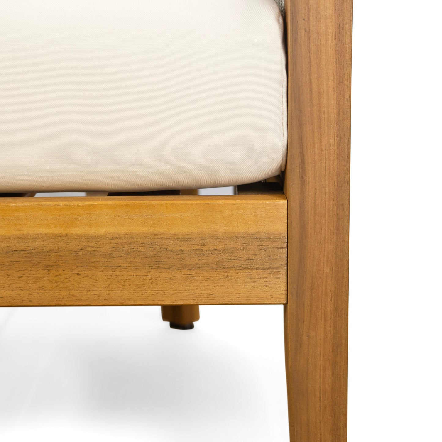 Porto Outdoor Chair And Travertine Side Table Set In Teak Beige Finish