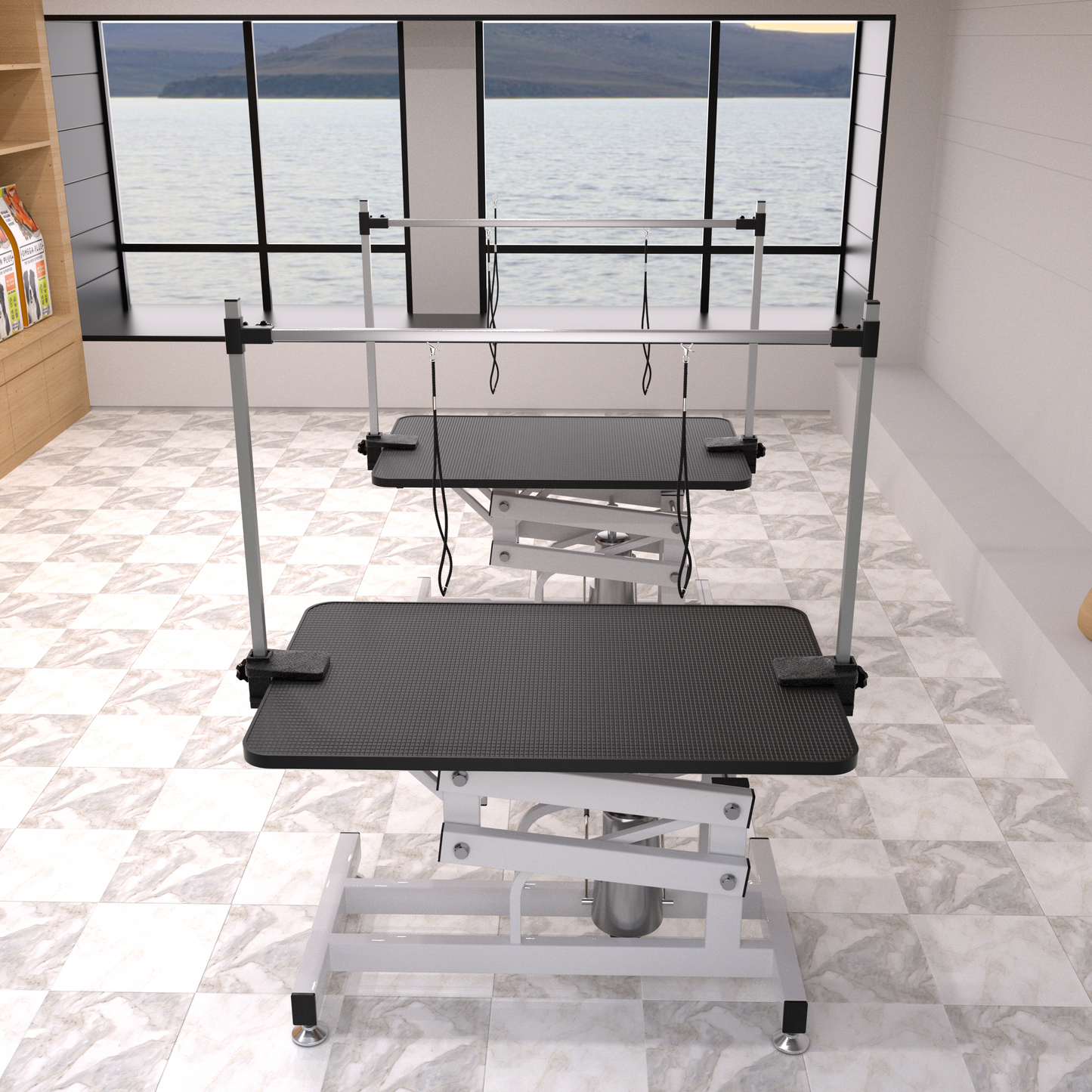 43 Inch Heavy Duty Hydraulic Dog Grooming Table With Adjustable Arm Noose