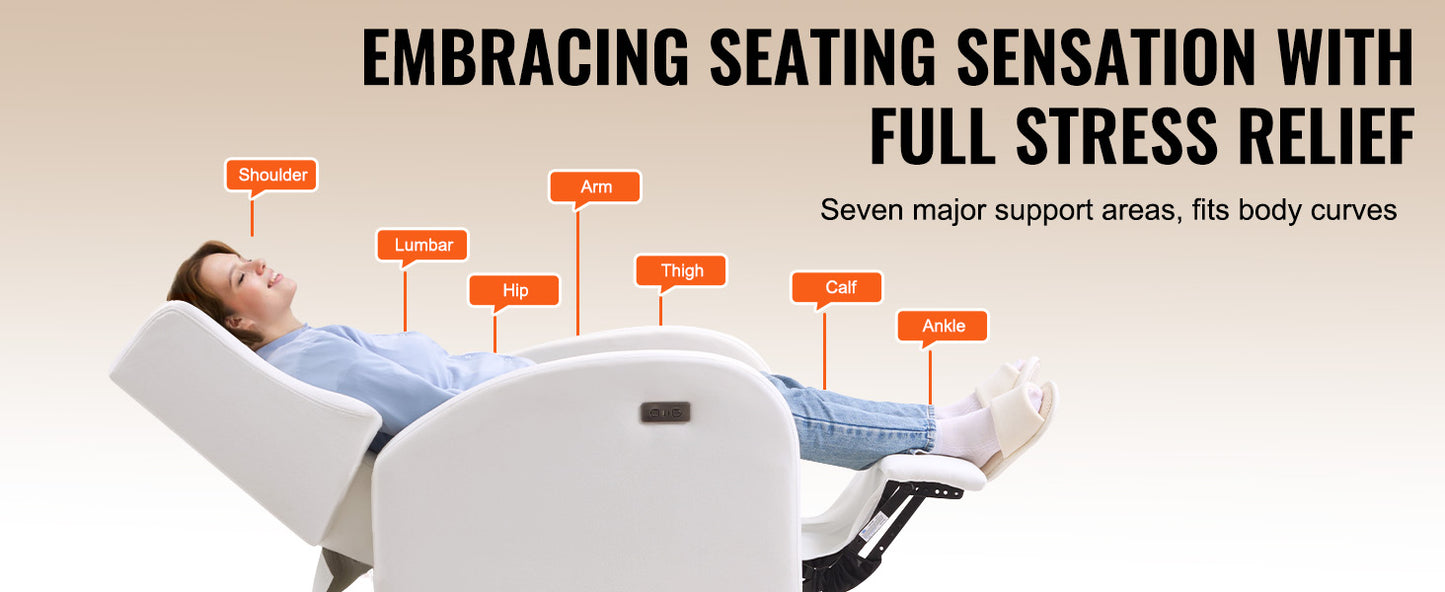 SucceBuy Electronic Power Recliner With USB Port Swivel Glider 250 Lb