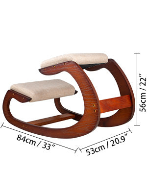 SucceBuy Ergonomic Kneeling Chair With Thick Cushion For Home Office Posture