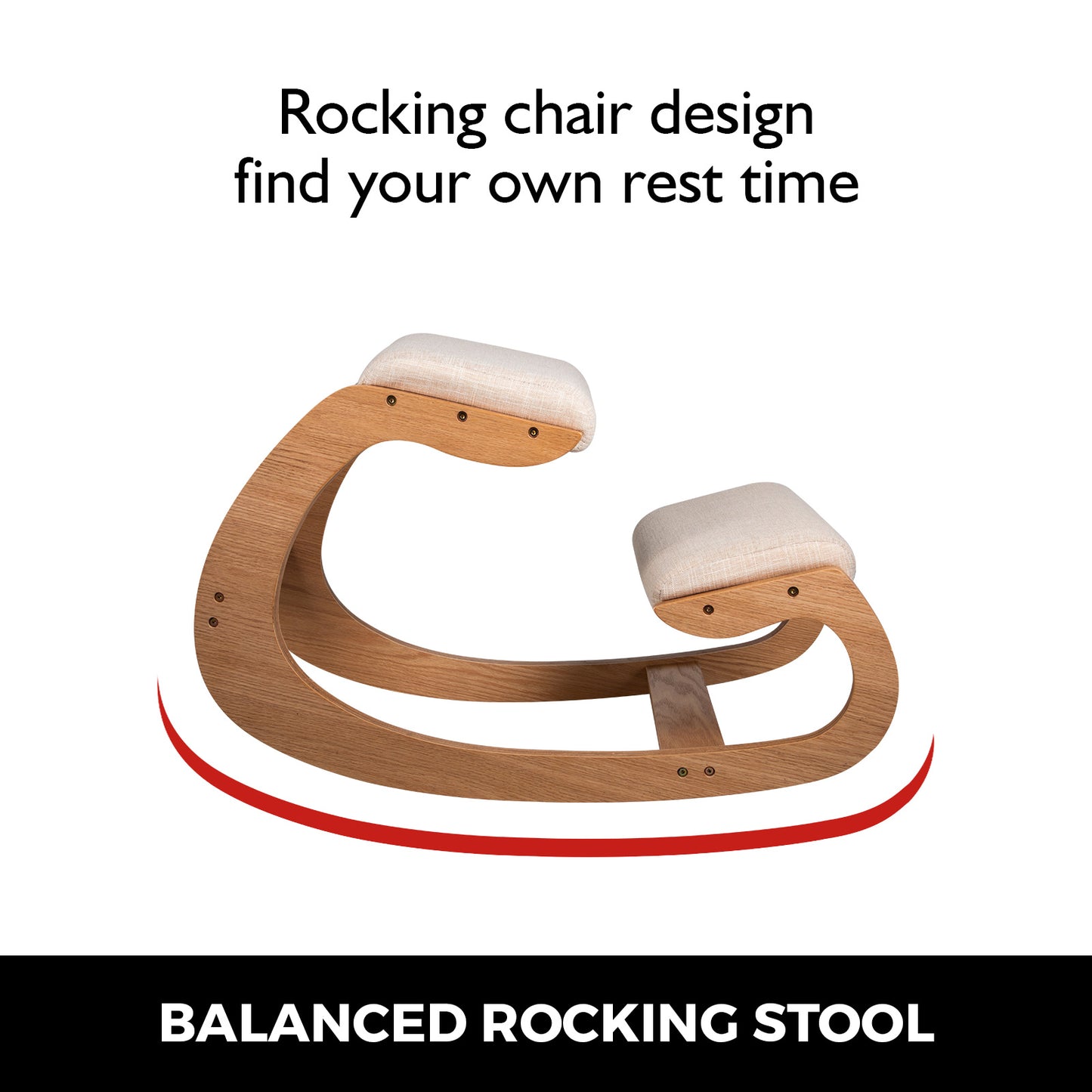 SucceBuy Ergonomic Kneeling Chair With Thick Cushion For Home Office Posture