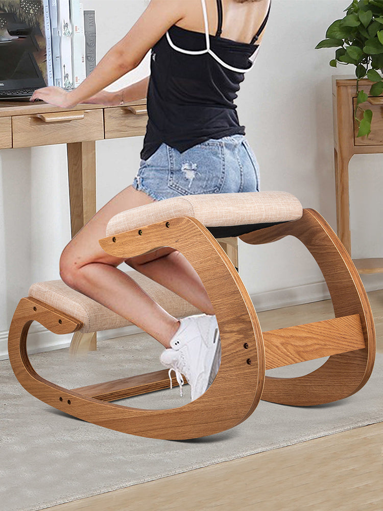 SucceBuy Ergonomic Kneeling Chair With Thick Cushion For Home Office Posture