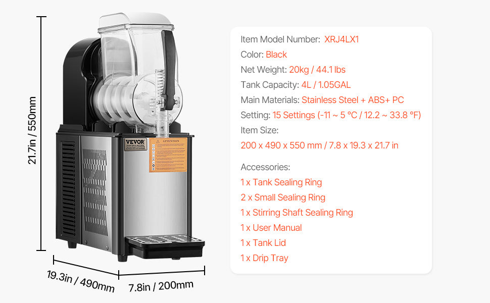 SucceBuy 3-36L Commercial Slushy Machine 1-3 Tanks Stainless Steel Margarita Smoothie Frozen Drink Maker for Home and Restaurants