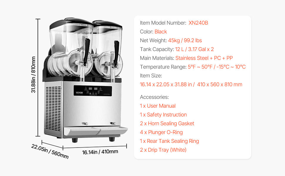 SucceBuy 3-36L Commercial Slushy Machine 1-3 Tanks Stainless Steel Margarita Smoothie Frozen Drink Maker for Home and Restaurants
