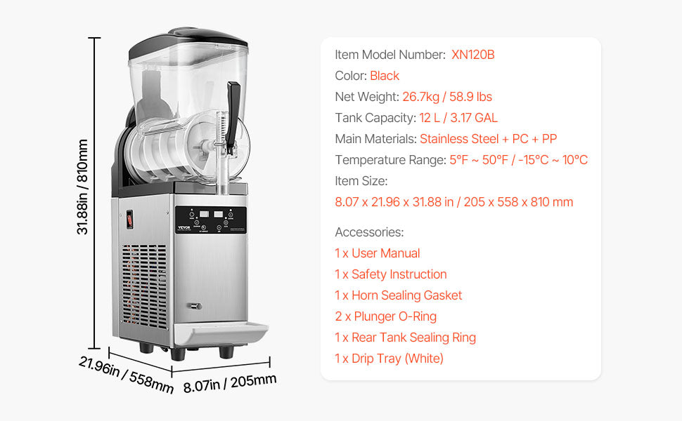 SucceBuy 3-36L Commercial Slushy Machine 1-3 Tanks Stainless Steel Margarita Smoothie Frozen Drink Maker for Home and Restaurants